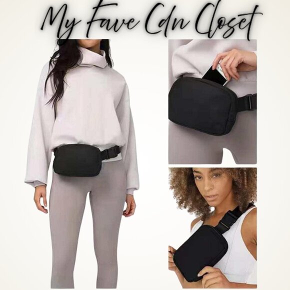 NEW WINE colored SHERPA Crossbody Belt Bag - Picture 4 of 4